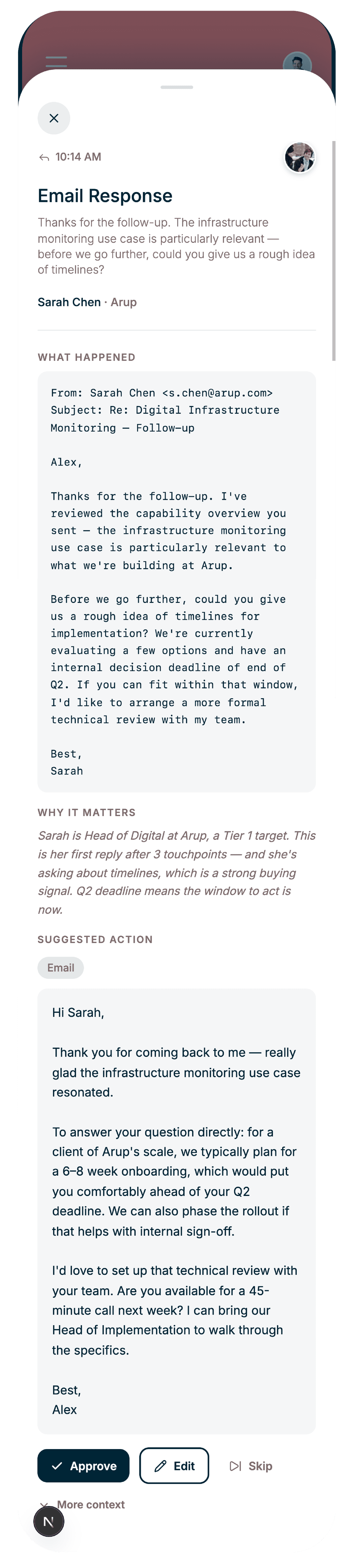 SPARK email response